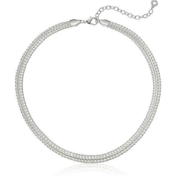 Anne Klein Classics Gold-Tone Flat Chain Necklace - Picture 2 of 3